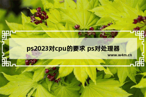 ps2023对cpu的要求 ps对处理器要求高吗