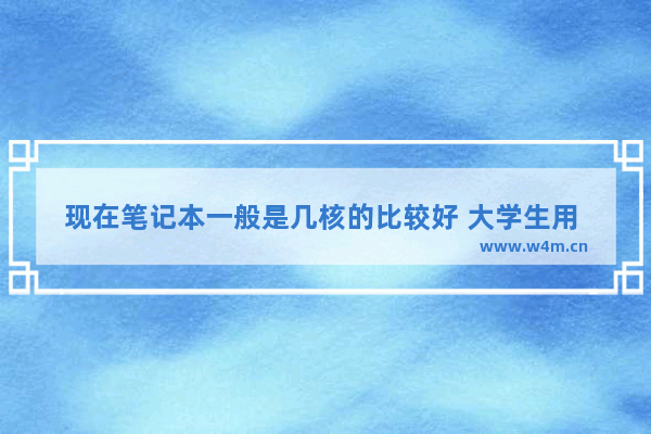 现在笔记本一般是几核的比较好 大学生用 笔记本电脑是几核的