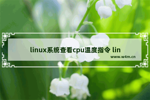 linux系统查看cpu温度指令 linux 查看cpu