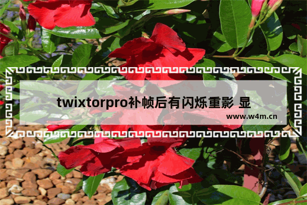 twixtorpro补帧后有闪烁重影 显示器带补帧