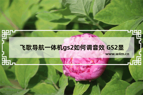 飞歌导航一体机gs2如何调音效 GS2显示器