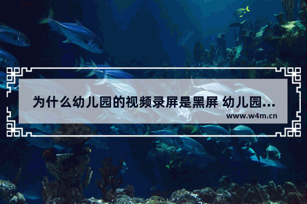 为什么幼儿园的视频录屏是黑屏 幼儿园显示器