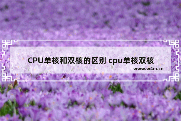 CPU单核和双核的区别 cpu单核双核