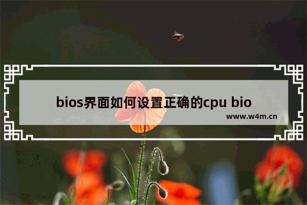 bios界面如何设置正确的cpu bios设置cpu