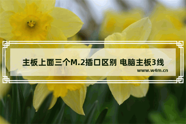 主板上面三个M.2插口区别 电脑主板3线接口定义