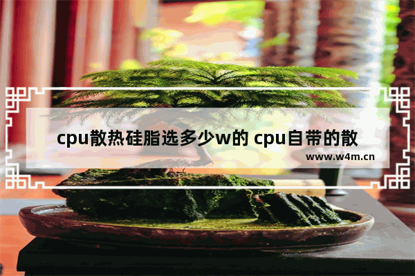 cpu散热硅脂选多少w的 cpu自带的散热硅脂好用吗