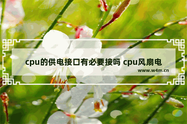 cpu的供电接口有必要接吗 cpu风扇电源有备用接口吗