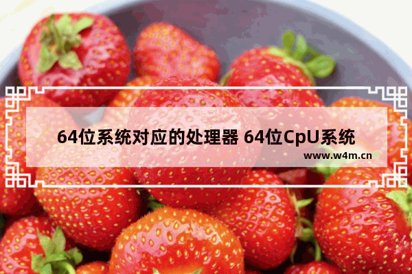 64位系统对应的处理器 64位CpU系统是什么水平