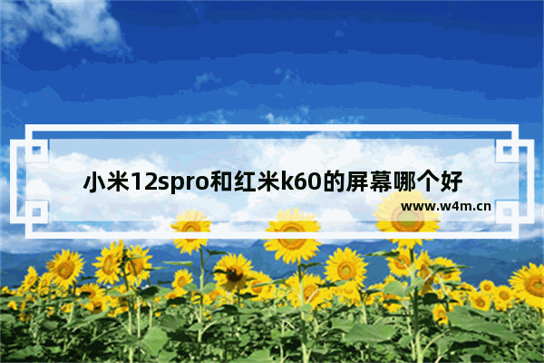 小米12spro和红米k60的屏幕哪个好 红米显示器