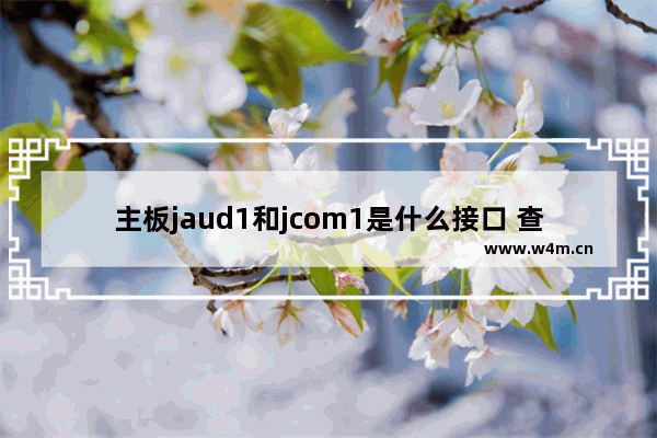 主板jaud1和jcom1是什么接口 查看电脑主板的接口命令