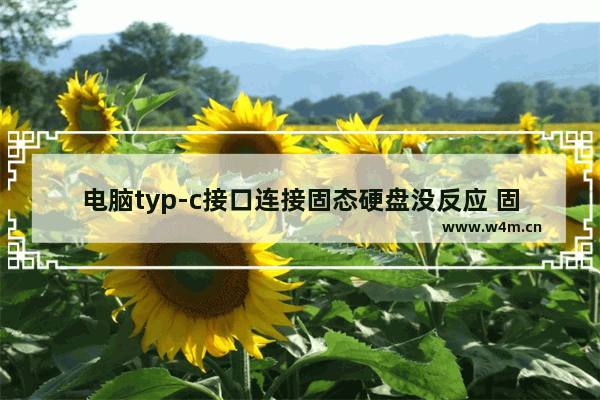 电脑typ-c接口连接固态硬盘没反应 固态硬盘插电没反应