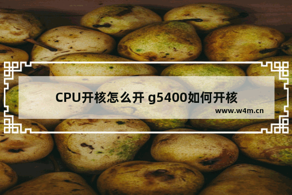 CPU开核怎么开 g5400如何开核