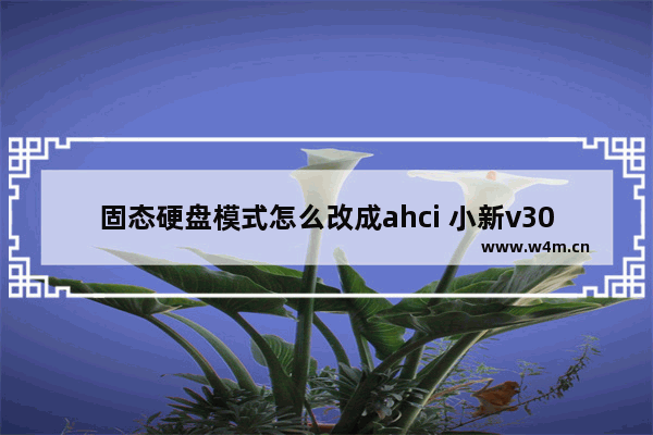 固态硬盘模式怎么改成ahci 小新v3000加固态硬盘