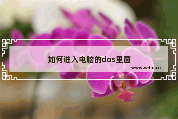 如何进入电脑的dos里面