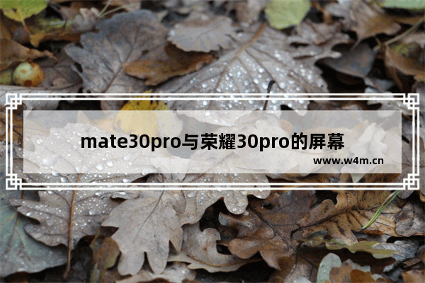 mate30pro与荣耀30pro的屏幕哪个好 华为nova9和mate10屏幕哪个好