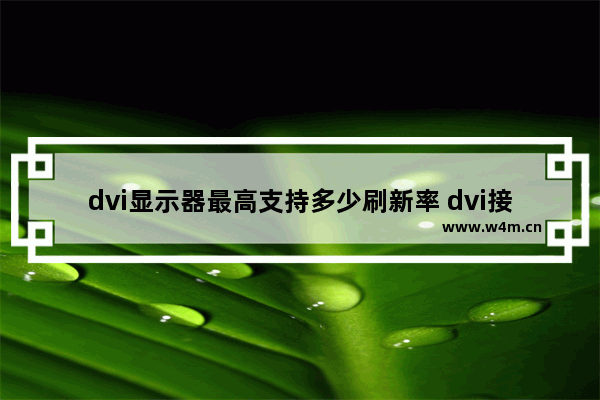 dvi显示器最高支持多少刷新率 dvi接口的显示器