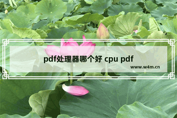 pdf处理器哪个好 cpu pdf