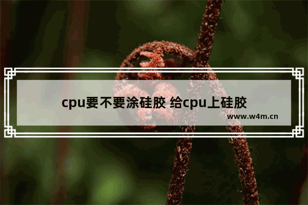 cpu要不要涂硅胶 给cpu上硅胶