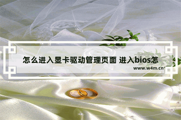 怎么进入显卡驱动管理页面 进入bios怎么设置显卡