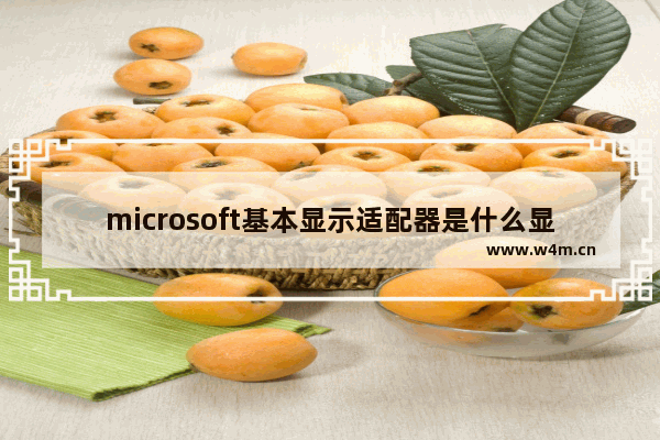 microsoft基本显示适配器是什么显卡 微软基础显卡