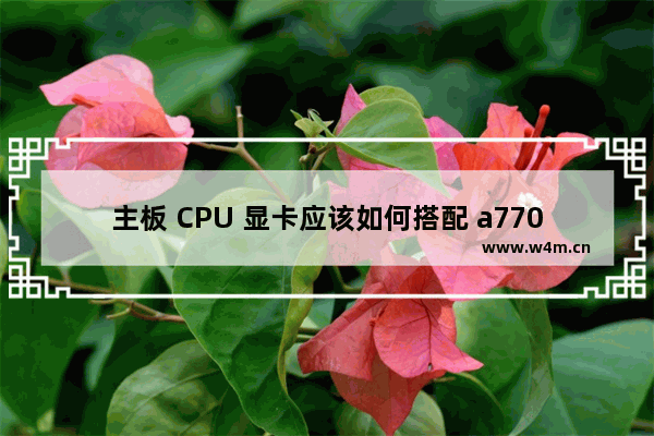 主板 CPU 显卡应该如何搭配 a770显卡对主板的要求