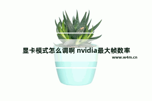 显卡模式怎么调啊 nvidia最大帧数率关还是开