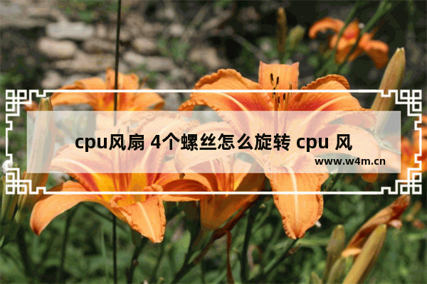 cpu风扇 4个螺丝怎么旋转 cpu 风扇 螺丝