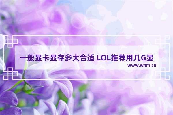 一般显卡显存多大合适 LOL推荐用几G显卡