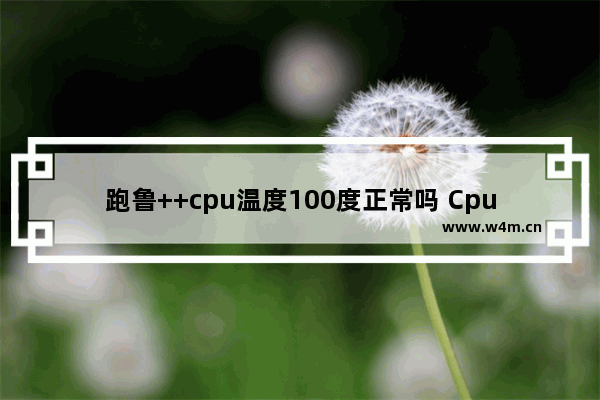 跑鲁++cpu温度100度正常吗 Cpu温度怎么看