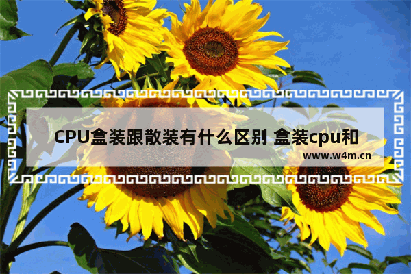 CPU盒装跟散装有什么区别 盒装cpu和散装cpu有什么区别