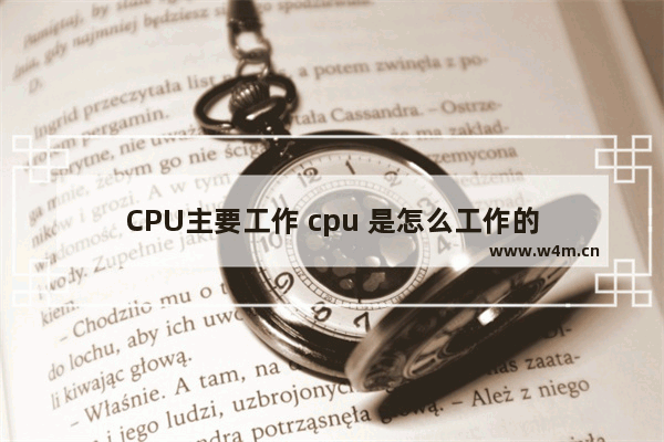 CPU主要工作 cpu 是怎么工作的