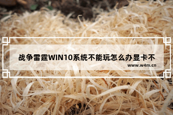 战争雷霆WIN10系统不能玩怎么办显卡不兼容怎么办 x10显卡