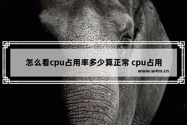 怎么看cpu占用率多少算正常 cpu占用率查看