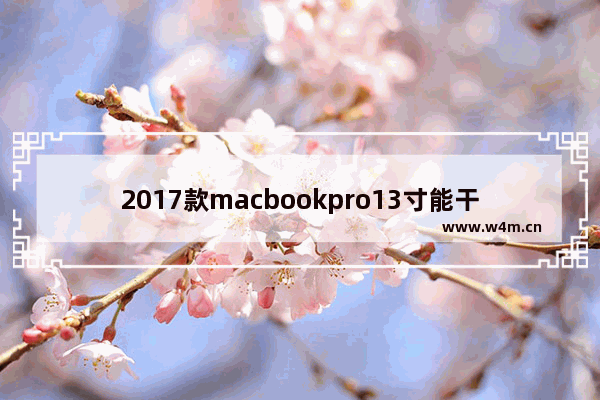 2017款macbookpro13寸能干嘛 2017款MacBook Pro配置