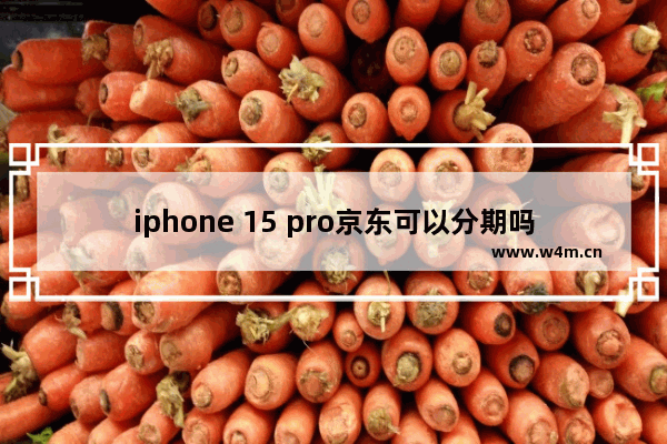 iphone 15 pro京东可以分期吗 苹果笔记本电脑分期