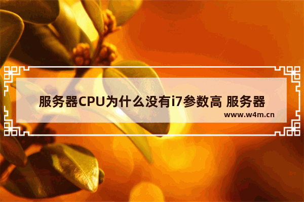 服务器CPU为什么没有i7参数高 服务器cpu高