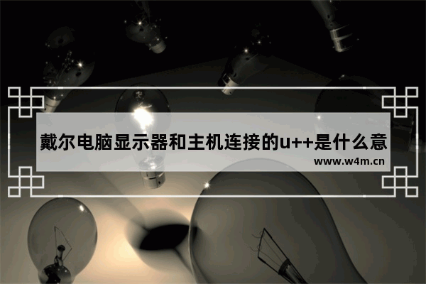 戴尔电脑显示器和主机连接的u++是什么意思 戴尔一体机能外联显示器u++口可以外联显示器吗