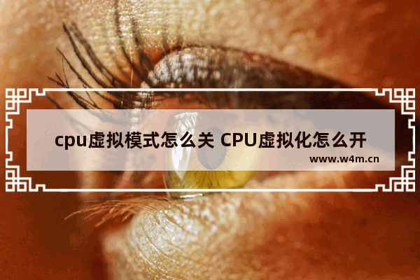 cpu虚拟模式怎么关 CPU虚拟化怎么开启