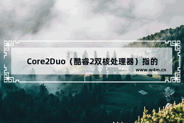 Core2Duo（酷睿2双核处理器）指的是什么呢 intel(R) Core(TM)2 Duo CPU是什么意思