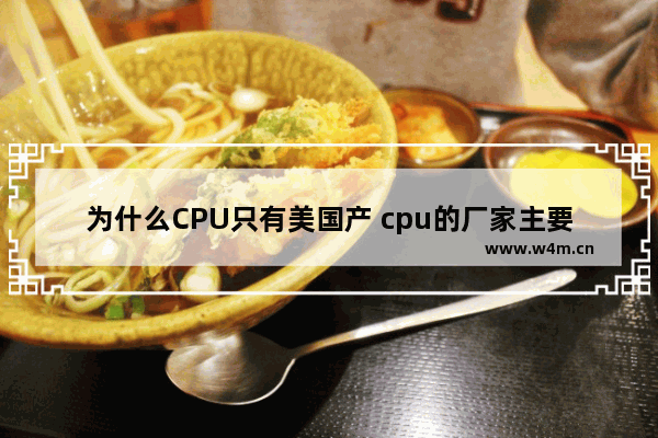 为什么CPU只有美国产 cpu的厂家主要有