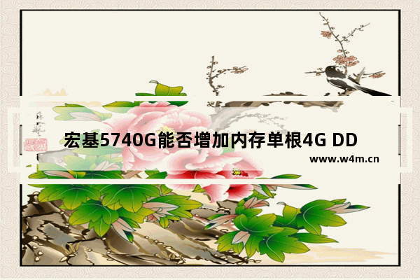 宏基5740G能否增加内存单根4G DDR3 1333 /1600 宏碁v5552g加固态硬盘