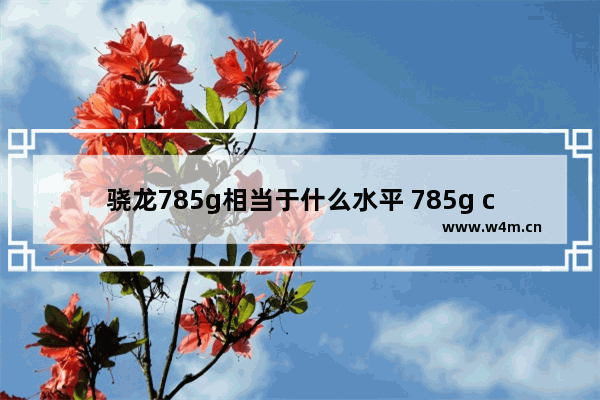 骁龙785g相当于什么水平 785g cpu