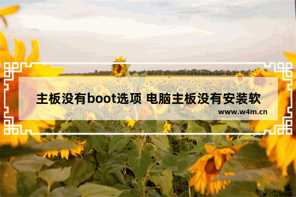 主板没有boot选项 电脑主板没有安装软件选项