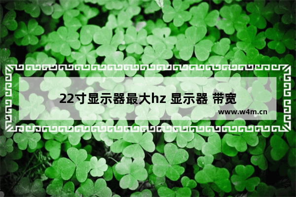 22寸显示器最大hz 显示器 带宽