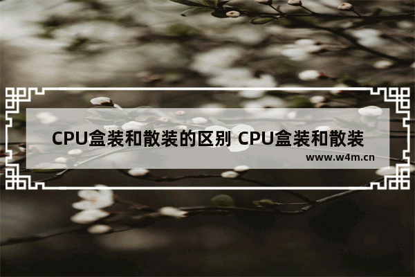 CPU盒装和散装的区别 CPU盒装和散装的 散装cpu和盒装cpu