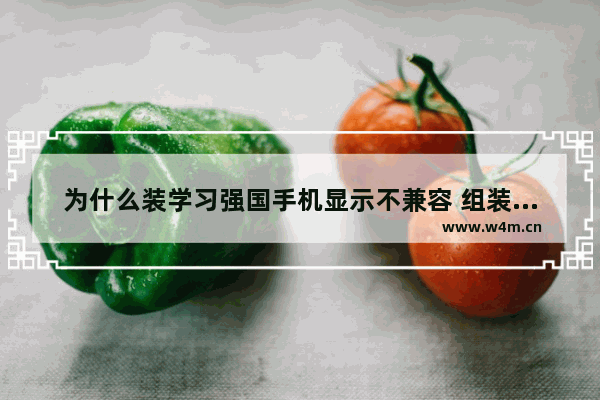 为什么装学习强国手机显示不兼容 组装电脑会不会不匹配系统