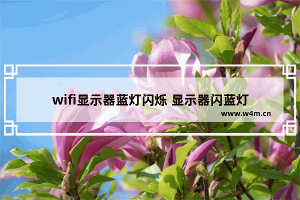 wifi显示器蓝灯闪烁 显示器闪蓝灯