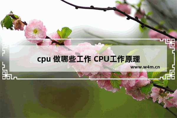 cpu 做哪些工作 CPU工作原理