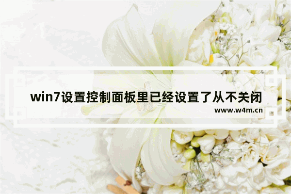 win7设置控制面板里已经设置了从不关闭显示器 为什么仍然进入睡眠模式黑屏呢 win7怎么设置显示器