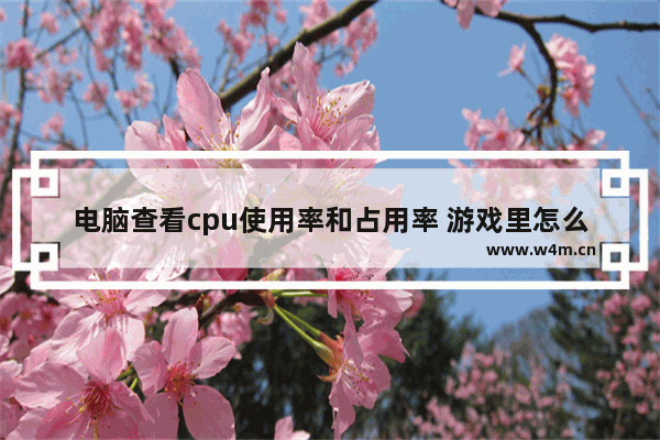 电脑查看cpu使用率和占用率 游戏里怎么看cpu占用